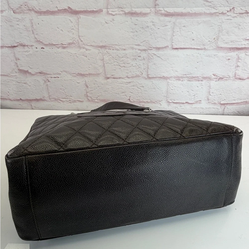 Chanel Caviar Grand Shopper Tote GST Brown Silver - Picture 7 of 14